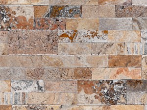 Autumn Leaves Travertine Ledger Panel